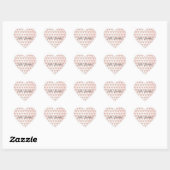 Mooie roze harten hart sticker (Vel)