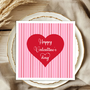 Mooie Roze Hartjes Valentijn Decoratie Servetten