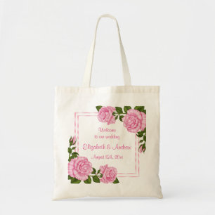 Mooie Roze Hoekboeketten Bruiloft Verwelkoming Tote Bag