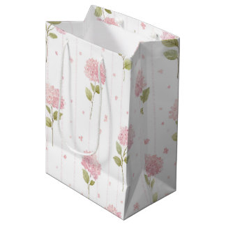 Mooie Roze Hortensia Bloemen Bruidsdouche Medium Cadeauzakje