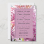 Mooie roze hyacint bruiloft kaart (Voorkant)