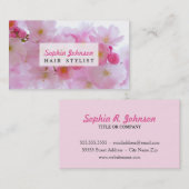 Mooie roze Japanse Cherry Blossom Visitekaartje (Voorkant / Achterkant)