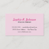 Mooie roze Japanse Cherry Blossom Visitekaartje (Achterkant)