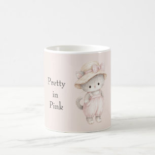 Mooie Roze Kat Koffiemok