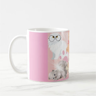 Mooie Roze Katten Keramische Mok Schattige Pluiz