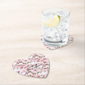 Mooie Roze Kersenbloesem Bloemen Bruidsdouche Kartonnen Onderzetters (Insitu)