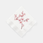 Mooie roze kersenbloesem servet (Hoek)