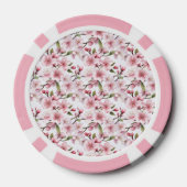 Mooie roze kersenbloesems poker chips (Achterkant)