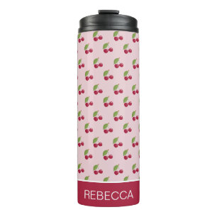 Mooie Roze Kersenpatroon Persoonlijk Thermosbeker