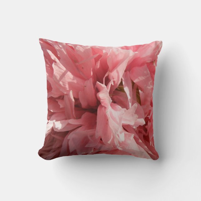Mooie Roze Klaproos Kussen (Voorkant)