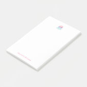 Mooie Roze Kwallen Aangepaste Kindernaam Post-it® Notes (Schuin)