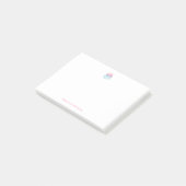 Mooie Roze Kwallen Aangepaste Kindernaam Post-it® Notes (Schuin)