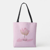 Mooie roze Lotus Flower-Canvas tas (Achterkant)