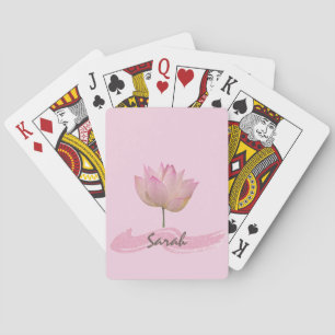 Mooie roze Lotus Flower Pokerkaarten