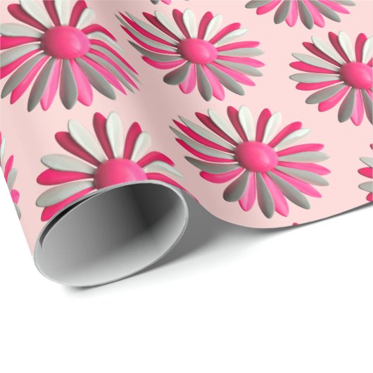 Mooie Roze Madeliefjes Bloem Speld Lente Zomer Tui Cadeaupapier (Rol Hoek)