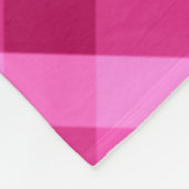 Mooie roze magenta geruite grote fleece deken (Hoek)