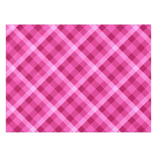 Mooie roze magenta pllaid kleine tafelkleed (Voorkant (Horizontaal))