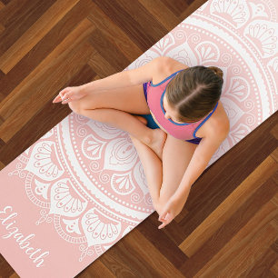 Mooie roze Mandala Oefening Yoga Mat