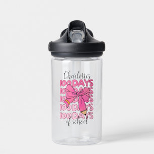 Mooie Roze Meisjes 100 Dagen School Potlood Boog Waterfles