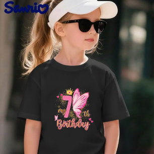 Mooie Roze 'Mijn 7e Verjaardag' Prinses Cadeau T-s T-shirt