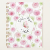 Mooie Roze Mint Ranunculus Citaat Planner (Voorkant)