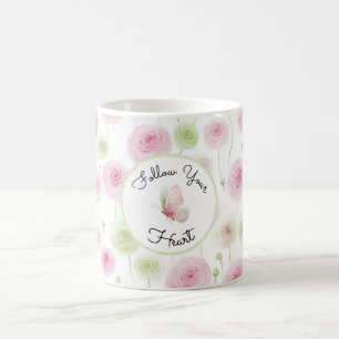 Mooie Roze Mint Ranunculus Koffiemok