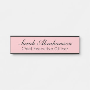 Mooie Roze Naambord - Kantoor Deur Bord Deurbordje