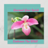 Mooie roze orchidee (Voorkant / Achterkant)