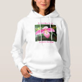 Mooie roze orchidee hoodie (Voorkant)