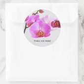 Mooie roze orchideeën ronde sticker (Tas)