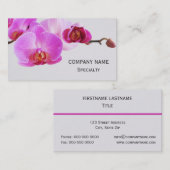 Mooie roze orchideeën visitekaartje (Voorkant / Achterkant)