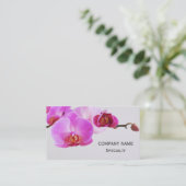 Mooie roze orchideeën visitekaartje (Staand voorkant)