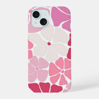 Mooie Roze Pastel Bloemen iPhone 15 Hoesjes Hoesje
