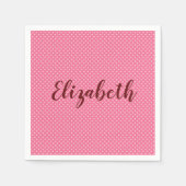 Mooie roze personaliseren servet (Voorkant)