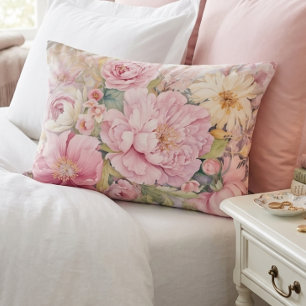 Mooie roze pioenrozen Accent Kussen