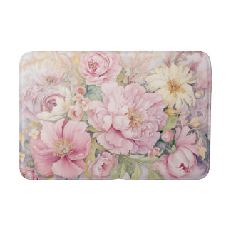 Mooie roze pioenrozen waterverf. badmat
