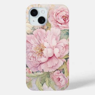 Mooie roze pioenrozen waterverf