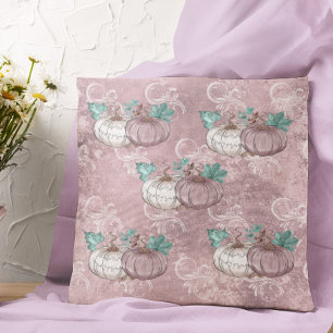 Mooie Roze Pompoen Vlekken Glitter Herfst Kussen