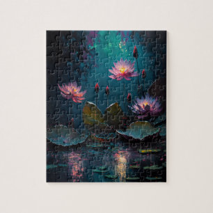Mooie Roze Pond Flowers Legpuzzel