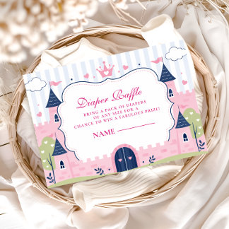 Mooie Roze Prinsessenkasteel Luierloterij Informatiekaartje