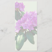 Mooie Roze Rododendrons Menu (Achterkant)