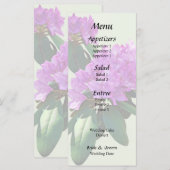 Mooie Roze Rododendrons Menu (Voorkant / Achterkant)