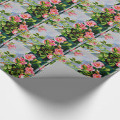 Mooie roze rood witte rozen waterverf bloemenmolen cadeaupapier (Hoek)