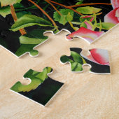 Mooie roze rood witte rozen waterverf bloemenmolen legpuzzel (Zijkant)