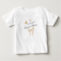 Mooie Roze Roos Bloem Gouden Lint Baby shower