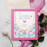 Mooie Roze Roos Bloem Gouden Strik Baby Shower