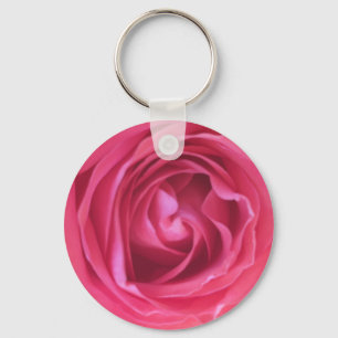 Mooie Roze Roos Sleutelhanger