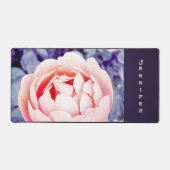 Mooie Roze Roze Bloem Gepersonaliseerde Computer Bureaumat (Voorkant)