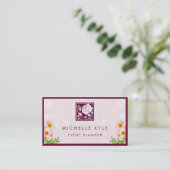 Mooie roze roze Boutique bloemen - Alle doelen Visitekaartje (Staand voorkant)