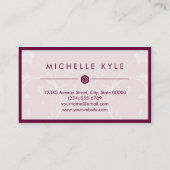 Mooie roze roze Boutique bloemen - Alle doelen Visitekaartje (Achterkant)